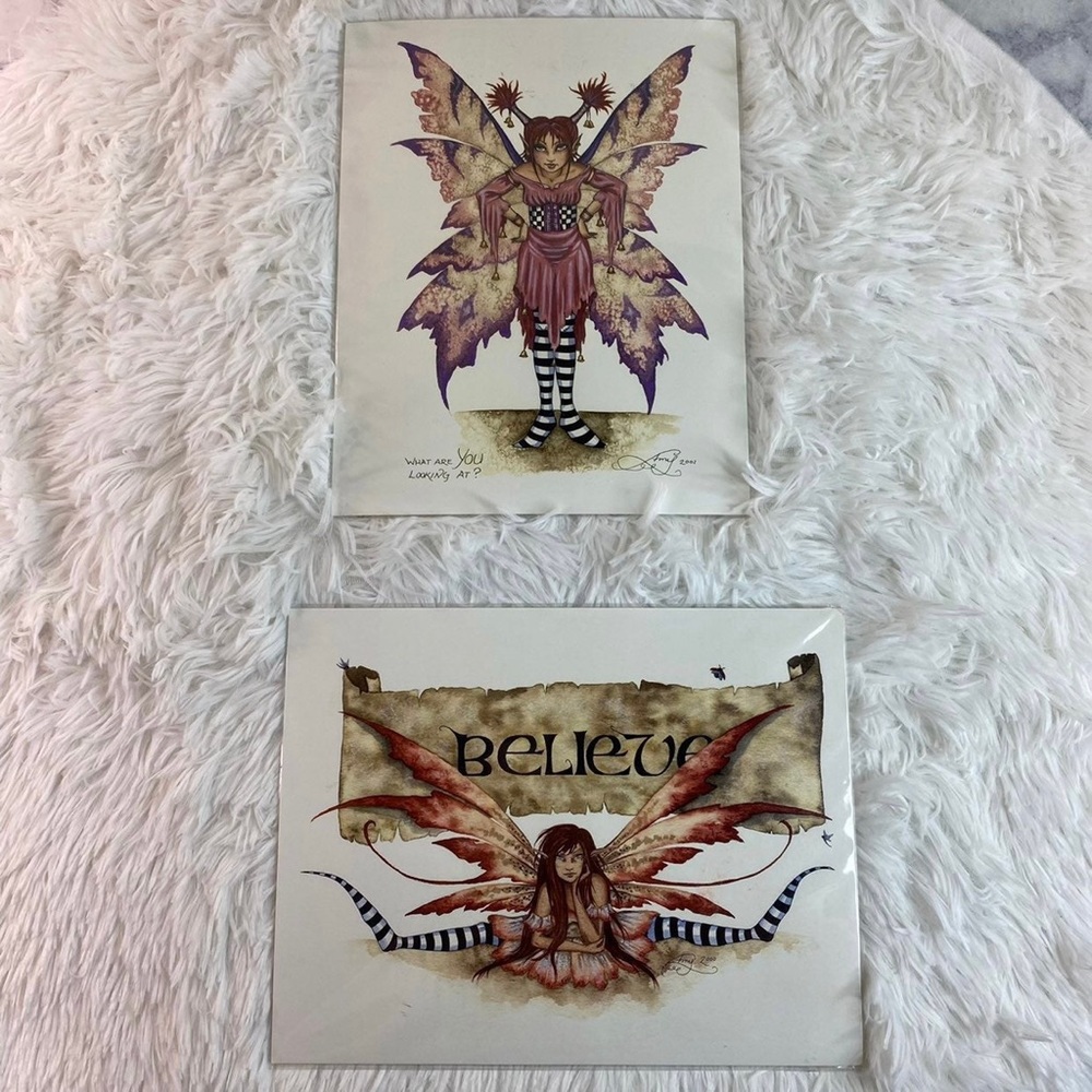 Fairy decoration cardboard prints clear protectant 11inch x 11inch halloween.